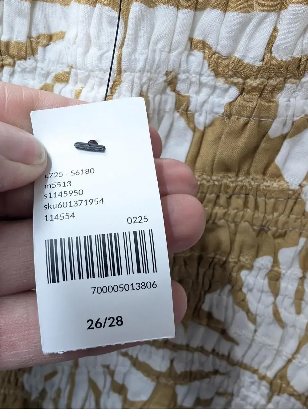 NWT Lane Bryant Smocked Bodice Block Print Maxi Dress Summer Travel Beach 26/28 - Picture 7 of 9